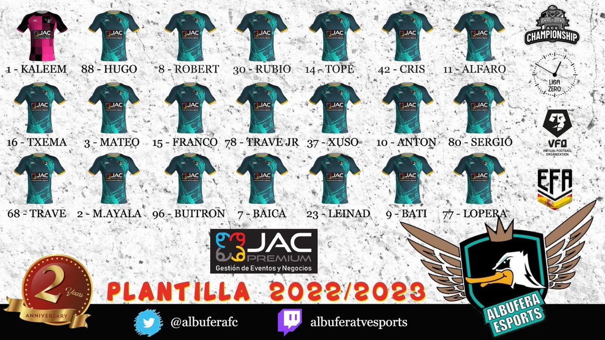 AlbuferaFC's tweet photo. 🔥Es un placer anunciar a nuestros 21 guerreros que nos representarán esta temporada.🔥🦆🪖 

Una temporada mas agradeciendo a nuestro patrocinador https://t.co/3DhmIeAKm9 ✅

#AmuntAlbufera 
#ElEquipoQueNosUne https://t.co/ZVcII7fWgB