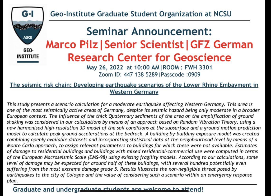 We are so happy to host our long term collaborator Dr. Marco Pilz from <a href="/GFZ_Potsdam/">GFZ</a> to visit @amcabas and the GeoQuake group. It is so nice to have a lunch with all group members @cassie_gannph <a href="/IngCLV/">Cristina Lorenzo-Velázquez, Ph.D.</a> <a href="/N_IngabireAbayo/">Nancy Ingabire Abayo, Ph.D.</a> and  Thomas. There will be a seminar on Thursday. 👇👇