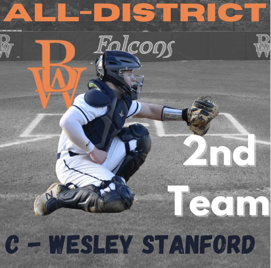 Congratulations to SR <a href="/wesStan_20/">Wesley Stanford</a> on being named 2nd Team All-District Catcher.