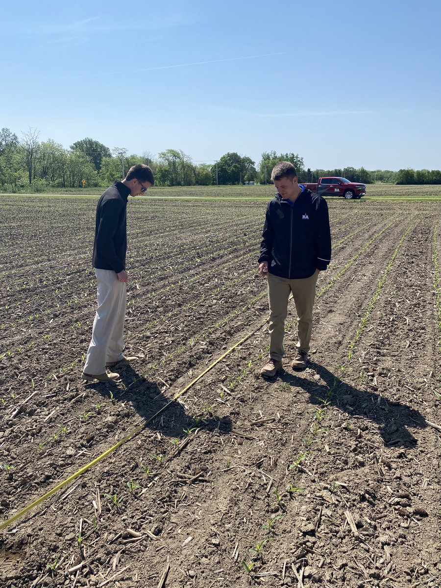 Out doing some agronomy training with our summer interns Mason and Kaston in western Ohio.  #agronomy #agriculture #plant22 #corn #soybeans #aglife #aginternships