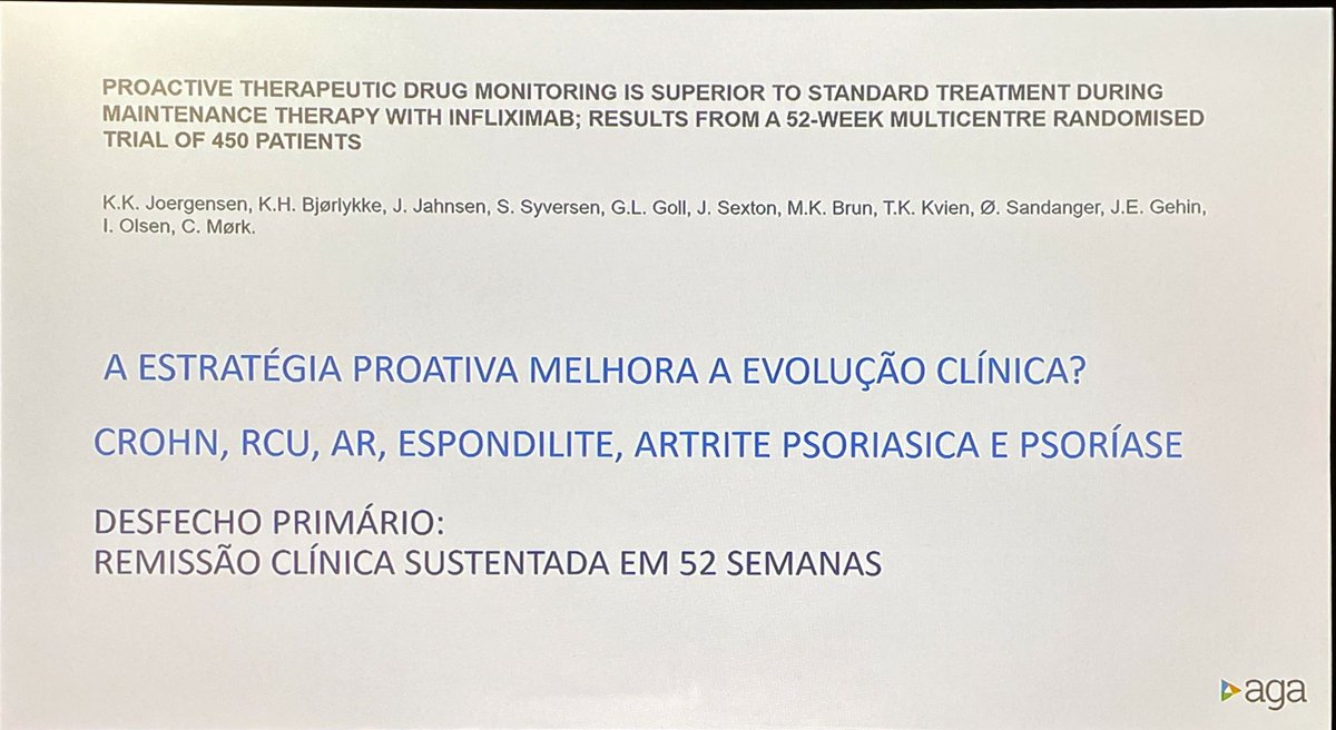 rogeriosparra's tweet photo. O melhor do DDW (Brazil): claras evidências de que a monitorização dos níveis séricos de forma pró ativa leva a melhores desfechos nos pacientes com DII #DDW2022 #gediib #crohn #ulcerativecolitis https://t.co/JEb4yUwIkE