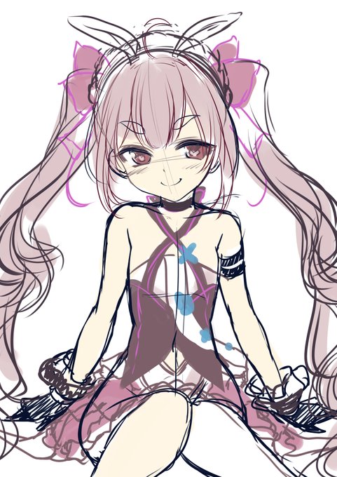 男の娘vtuberの兎毬まりさんのラフ 