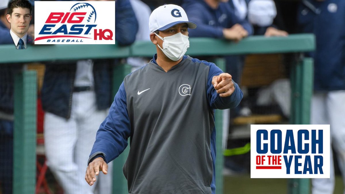 BigEastBaseHQ's tweet photo. Congrats to @GUCoachT on being unanimously selected as the @BigEastBaseHQ Coach of the Year! Coach has guided the Hoyas to a program record 32 wins so far this season #DreamBig https://t.co/ISB7BeMbiq