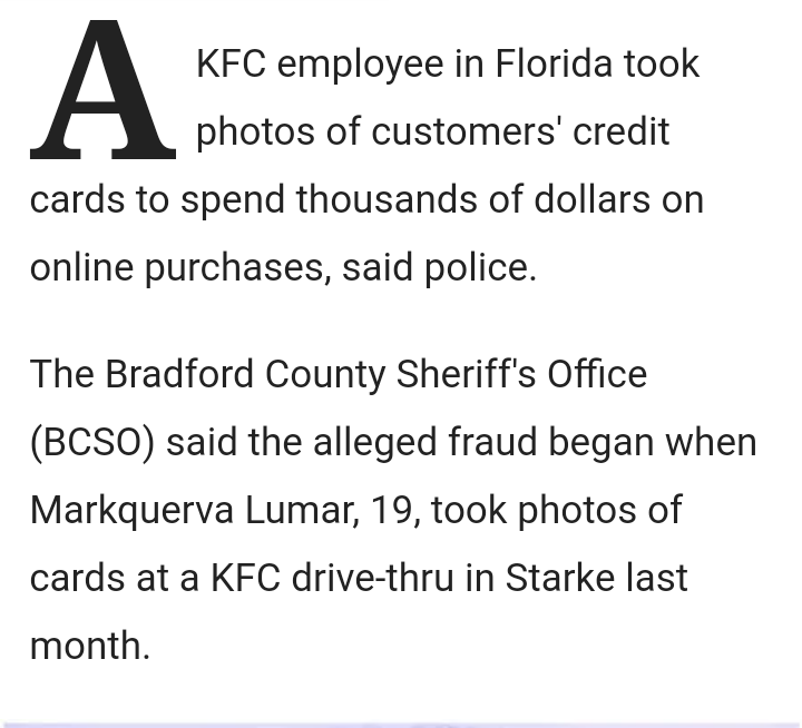 Erickakane1's tweet photo. #Becareful #creditcard https://t.co/4XEeIakMl4
