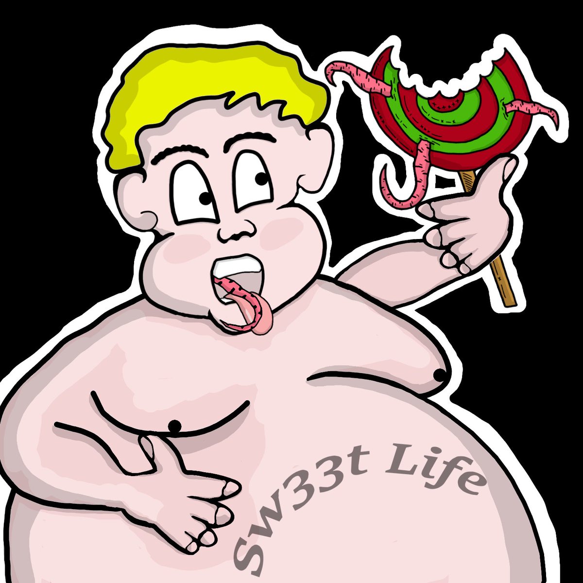 Picked up #03 - FatBoySw33t an <a href="/lll0lll0lll0l/">llI⚫️III 🐦‍⬛</a> x <a href="/tuffertoon/">tuffertoon 🅁🅅🄽</a> collab creation. Worm in the mouth is a nice touch  🪱 😛 <a href="/Ravenistcom/">Ravenist 🅁🅅🄽</a> #nft #nftart #NFTCollector #RVN #rvnnft #art #NFTcollection #ravensit