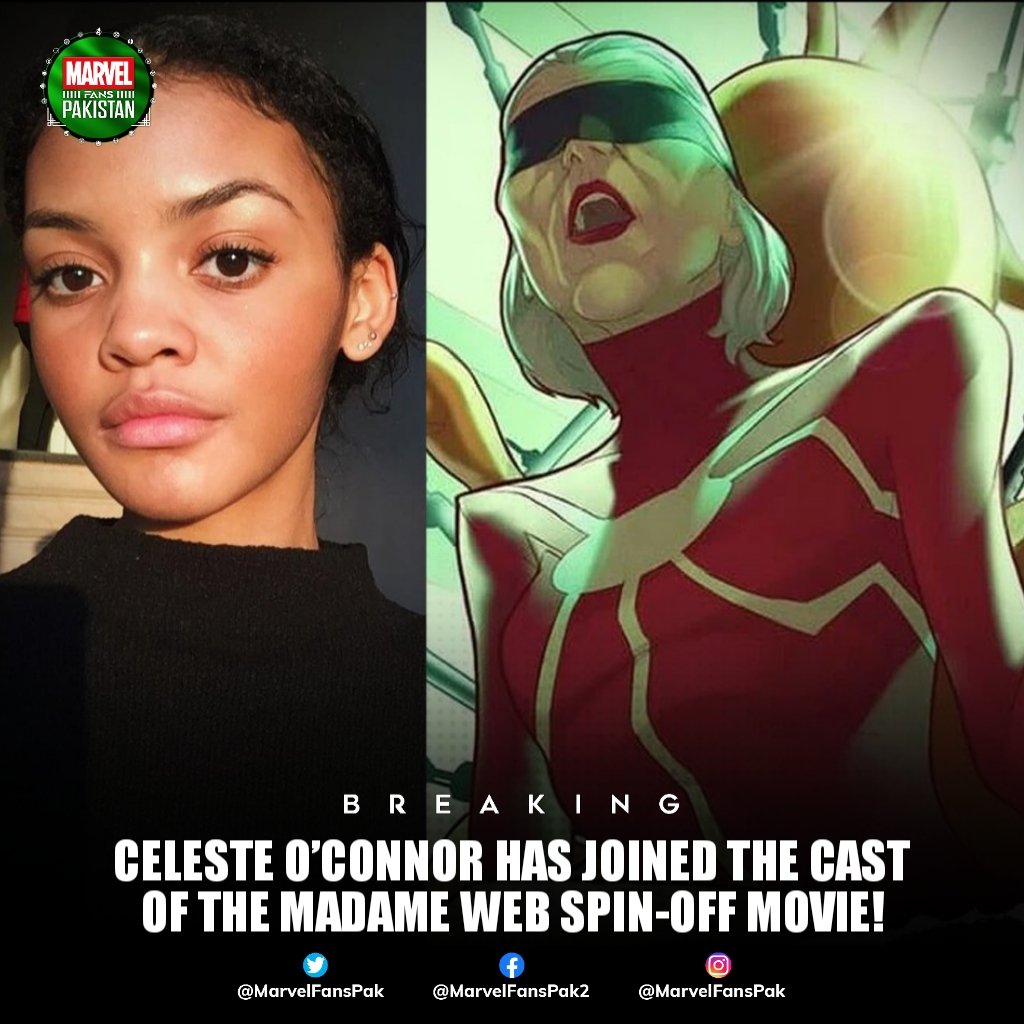 BREAKING: Celeste O’Connor (#GhostbustersAfterlife) has joined the cast of the #MadameWeb spin-off movie! 

#MarvelFansPakistan #Marvel #MCU #CelesteOConnor #Sony