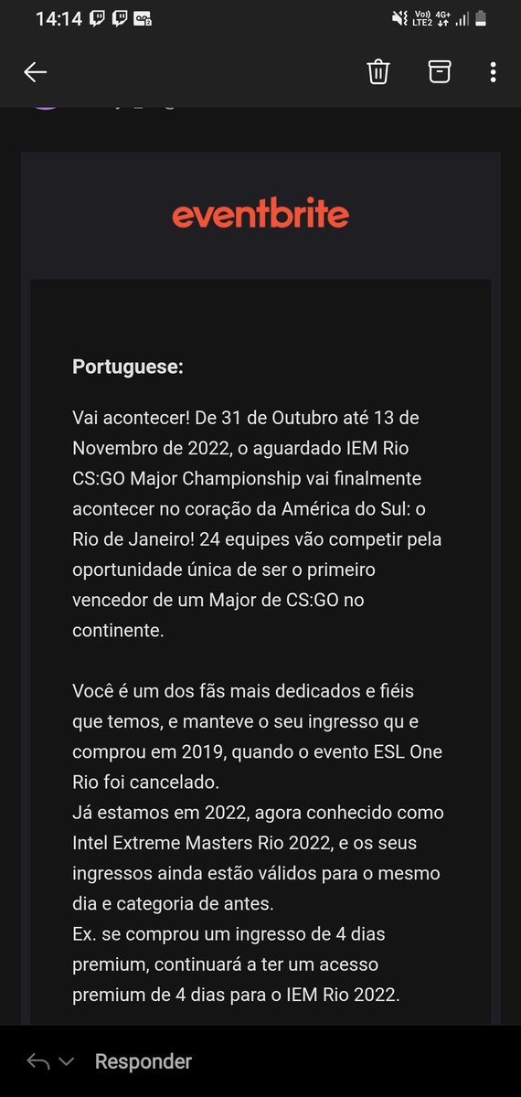 RicDx's tweet photo. Eu fingi que esqueci dos meus ingressos e deixei lá acreditando que aconteceria... Vai acontecer !!! 🎉
Pode sonhar brasileirinho, eu e meu filhão tamo garantido no Major no Rio ❤
#IEMRio #EslOneRio #Major #MajorNoRio #MajorNoBrasil #SoVamo https://t.co/00ihP0m4YR https://t.co/qNQvFYEmn5