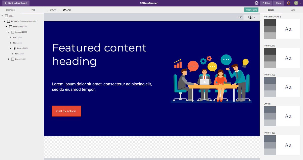Introducing <a href="/figma/">Figma</a> import! Now with the Kajoo plugin, you can easily copy your #Figma designs into the Kajoo canvas, immediately turning them into code. Then, seconds later, you can have your working components in <a href="/Sitecore/">Sitecore</a>!

#composableDXP #Jamstack #Nocode #lowcode #cdxp
