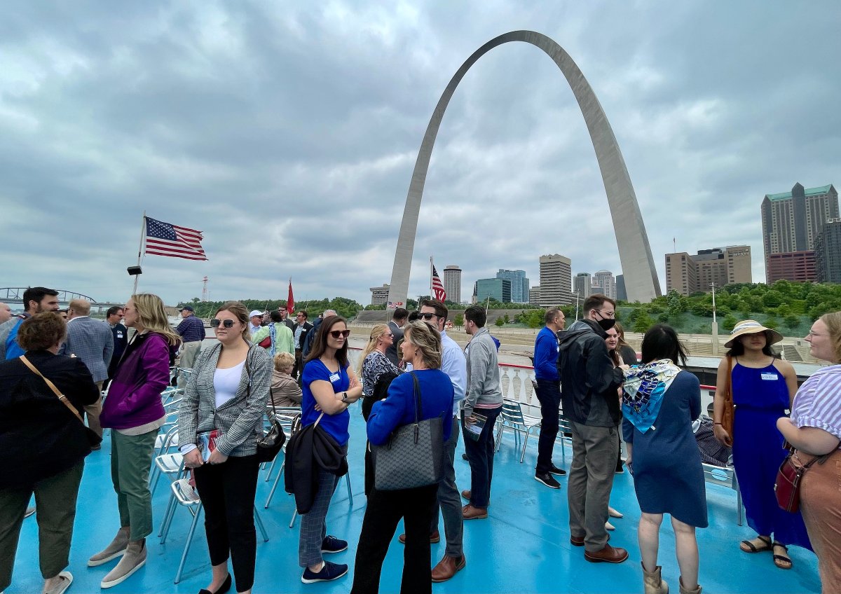 TheFreightway's tweet photo. We had a great time during the #FreightWeekSTL Ag Coast of America Riverboat Cruise! It was a chance to see key assets that position the St. Louis region as a global freight hub and get an up-close look at critical elements of the region’s multimodal freight network. https://t.co/ro56X8XKT6