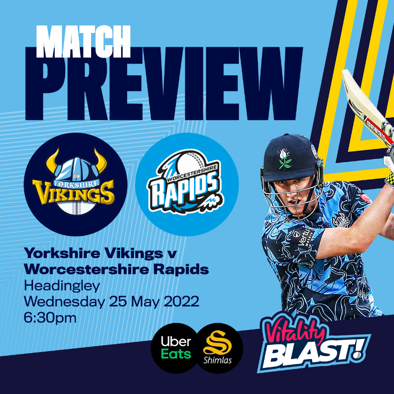 YorkshireCCC's tweet photo. PREVIEW 👇 Check out the squad news and our preview of the opening Vitality Blast game of the season at Headingley tomorrow 💥 #OneRose