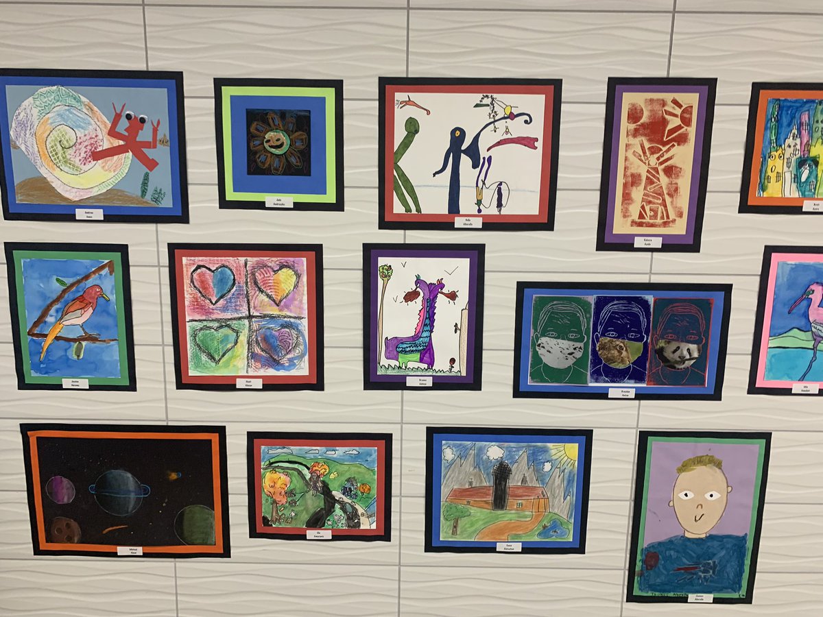 Mr. Bond has done it again! The halls have been transformed into an art gallery of student art for our PTO Art Show, Book Fair <a href="/Scholastic/">Scholastic</a> , and Ice Cream 🍦 Social!