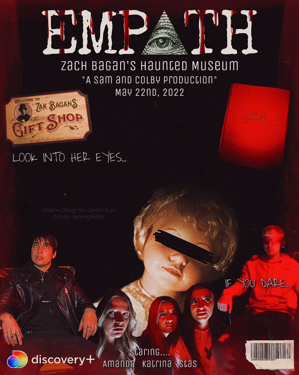 dying4colbs_'s tweet photo. Season two~ Empath 
Zach Bagan’s Haunted Museum 
#Empath #seasontwo #paranormal #samandcolby 
@SamandColby @ColbyBrock @SamGolbach @KatStuartMusic @thestasiavuu https://t.co/ErYVr4vxUS