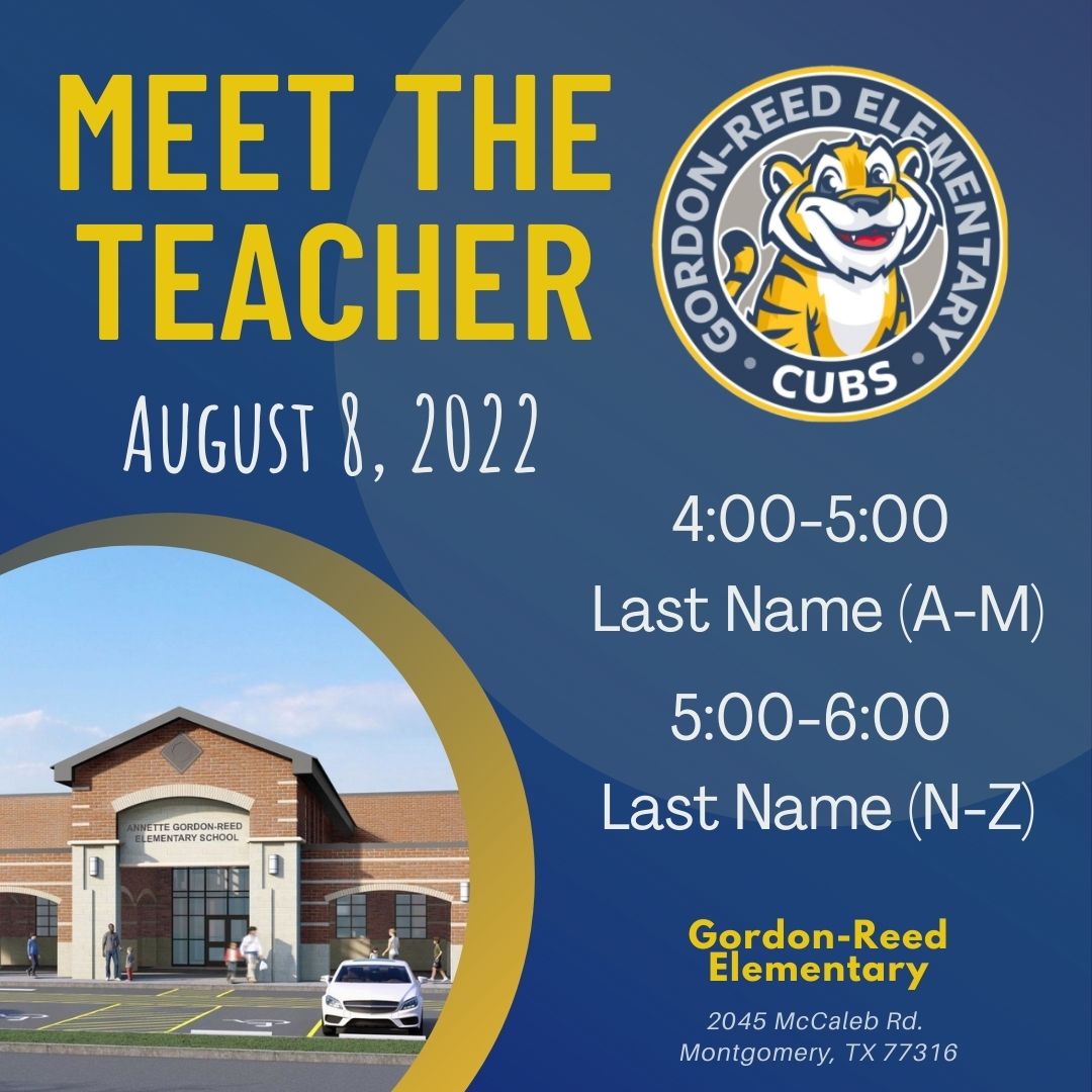GordonReed Elementary, Conroe ISD on Twitter "Mark your calendars