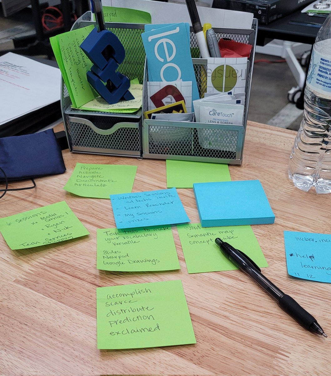 You know it's been a productive day when there are sticky notes everywhere. <a href="/WSD_DTandL/">WSD Digital Teaching & Learning</a> <a href="/WSDlearn/">WSDlearn</a>