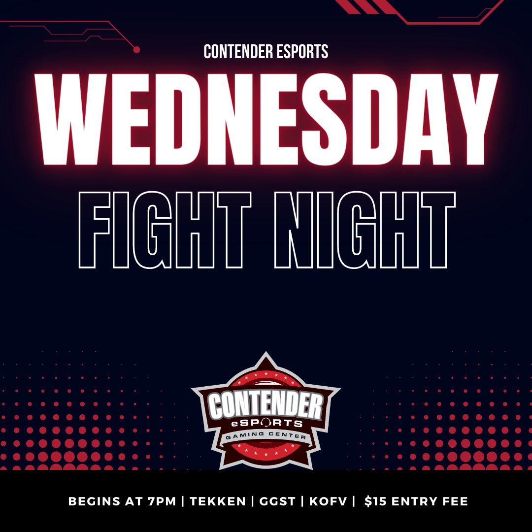 ContenderCHS's tweet photo. #scfgc get ready to rumble tomorrow night! Doors open at 5PM, first event starts at 7PM.
π₯ Tekken/ GGST/ KOFV
π $10 venue fee, $5 per bracket prize pool fee
β‘οΈ Pre-register here: https://t.co/KU9I6Tft3v
@Icege #tekken7 #scfgc #fgc #esports #ggst #KOF https://t.co/6tGNkn3nQ5