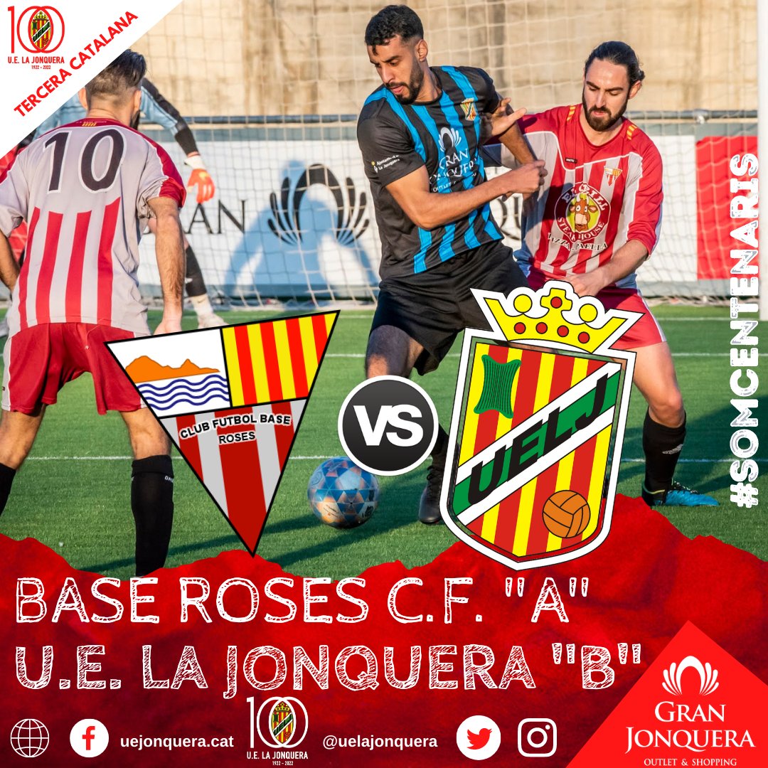 UELaJonquera's tweet photo. 📣🅃🄴🅁🄲🄴🅁🄰 🄲🄰🅃🄰🄻🄰🄽🄰📣
🔜 Match day
🏆 Jornada 32 #3cat17
🏟 Municipal de la Vinyassa
🕢 18:30h.
⚽ @cfbaseroses 0️⃣
🆚 @uelajonquera 0️⃣
🤳 #BaseRosesJonquera
⚽️ Som CENTENARIS 💯
🤝 #CentAnysDHistòria #CentenariUELJ #futbolcat #somjonquera 💚⚪👇 https://t.co/06D2RxdSBC