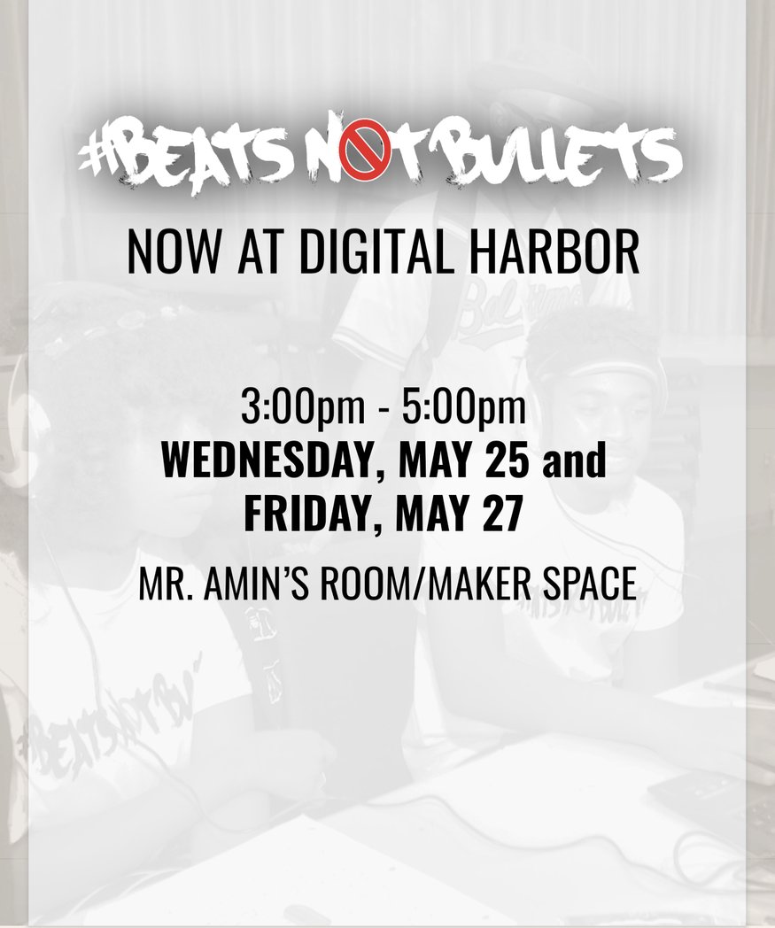 jessfedderly's tweet photo. Wednesday and Friday- BEATS NOT BULLETS- Maker Space- 3:00-5:00 SEE YOU THERE!! 🎶🎶🎤🎤🎧🎧 @RealDHHS @MCBravado https://t.co/vlokCEuegt