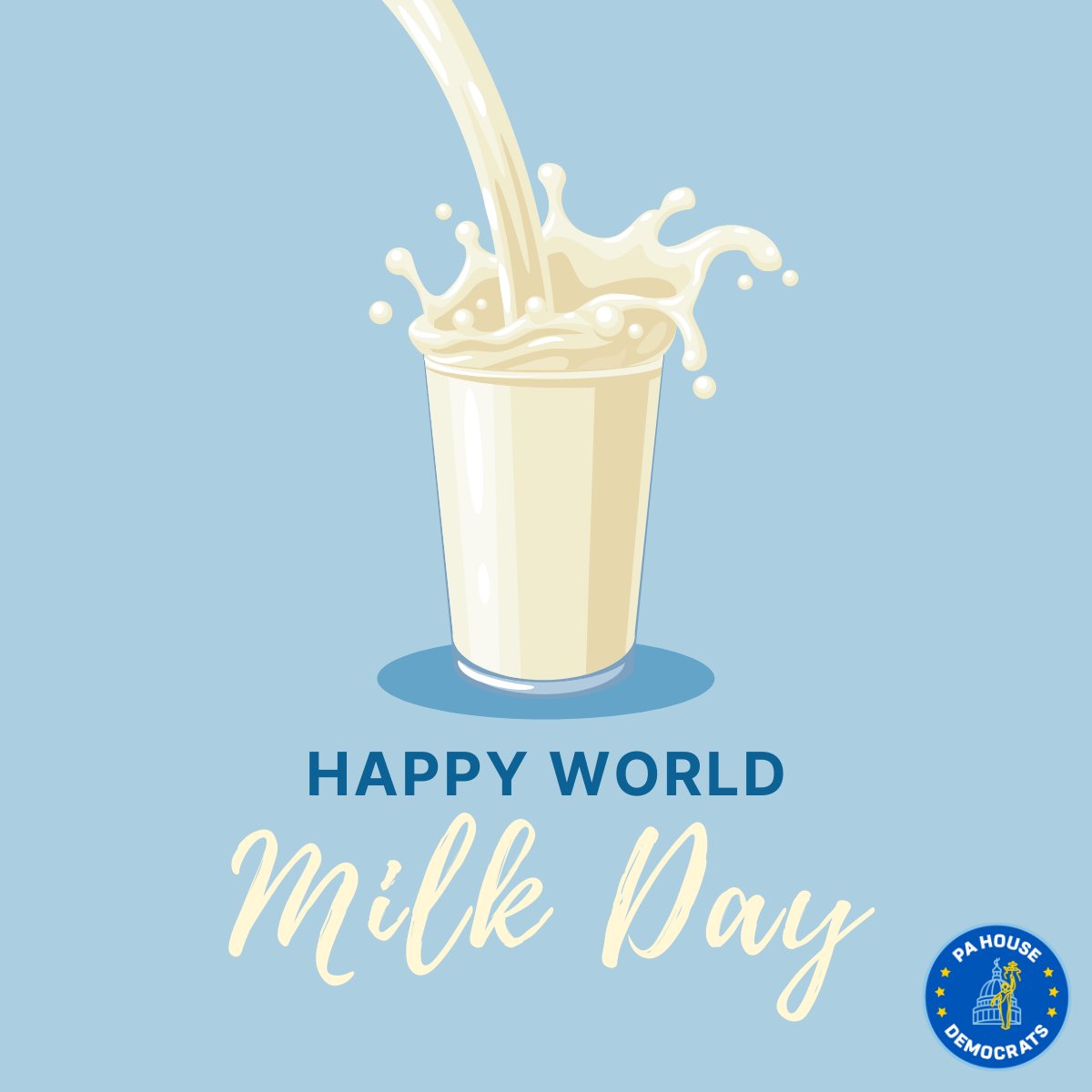 Did you know that PA ranks 7th in total milk production in the U.S. and the 2nd most dairy farms in the nation? Each year, dairy production and associated businesses bring in more than $12 billion to boost Pennsylvania’s economy—raise a glass to that! #WorldMilkDay #PADairy
