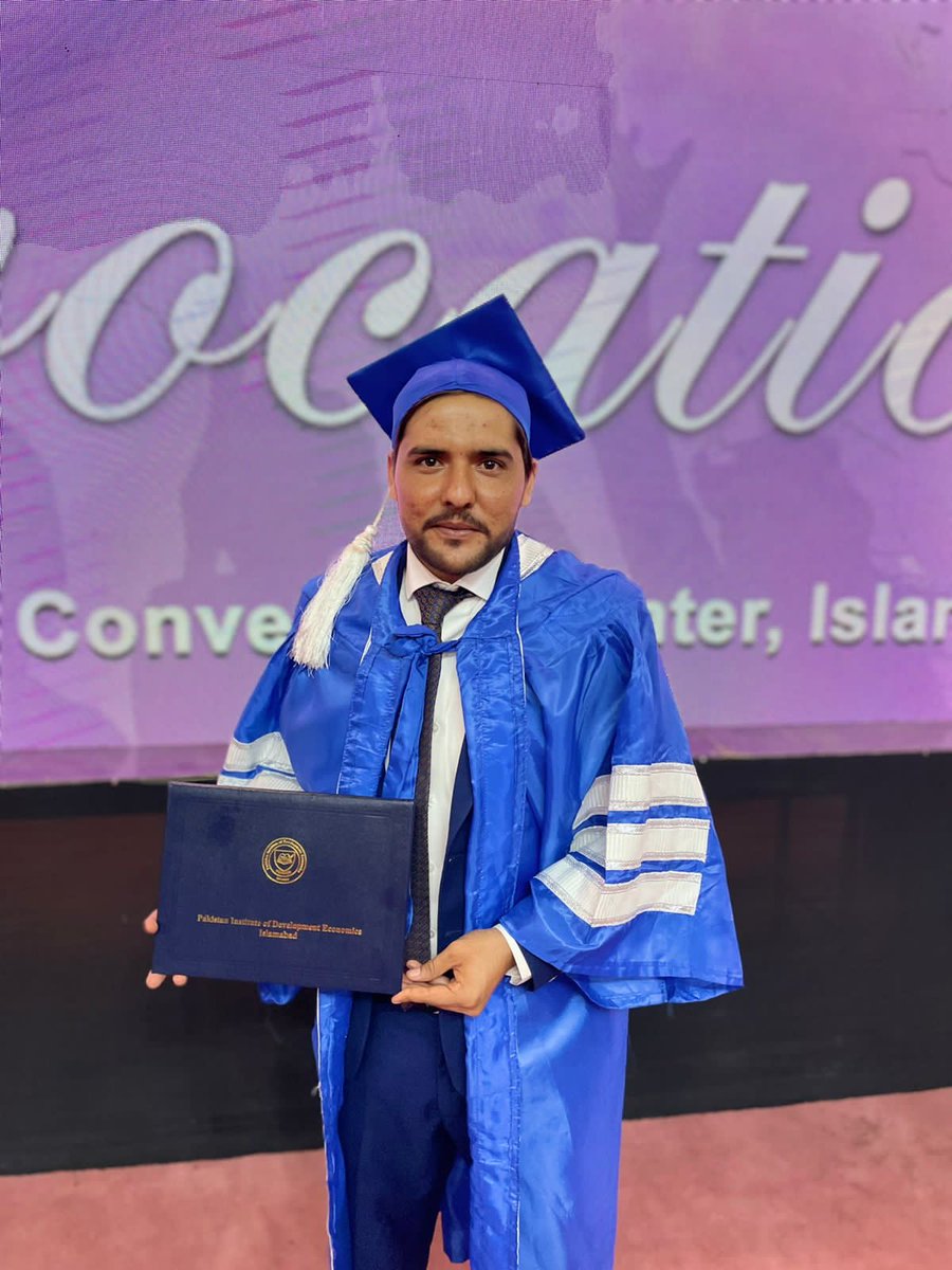Ihsan_Khattak7's tweet photo. Celebration time. Finally Received my M.Phil Degree in Economics and Finance from @PIDEpk in the 4th convocation. 
#PIDE #Convocation_2022 
#EconTwitter https://t.co/NBMNrtFpLy