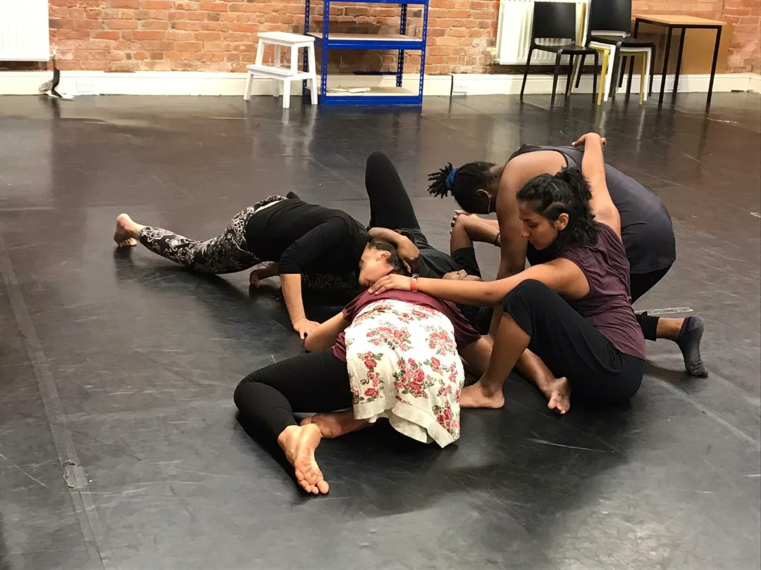 AnansiTheatre's tweet photo. Fab day today of exploration and play!
We've been thinking about 'Call and Response', living in this and what it feels like 🙌🏾
@ace_midlands @DerbyTheatre
@TajaChristian @minnahepzibah
@SamBeckettJr1
#researchanddevelopment #Derby #Anansithespider #wellbeing #physicaltheatre https://t.co/TBdSNtDT42