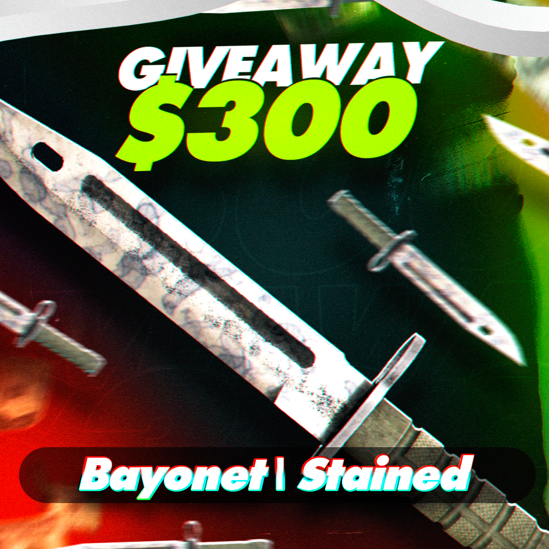 luchoforg1's tweet photo. GIVEAWAY 300USD | Bayonet Stained

to enter:
- LOG IN with this link: https://t.co/Jp42psDoD9
- Follow @luchoforg1
- Follow @WINDINGOgg
- RT
- Tag 2 friends

Date: 1/06/2022 https://t.co/AdFi4YrUi3