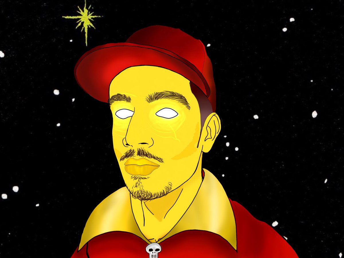 AaranWarlock's tweet photo. Just finished drawing my new PFP mixing together myself and Warlock✍️
Probably won’t change it till I purchase a CloneX or Mutant Ape😅👍 https://t.co/8rzXBKeziV