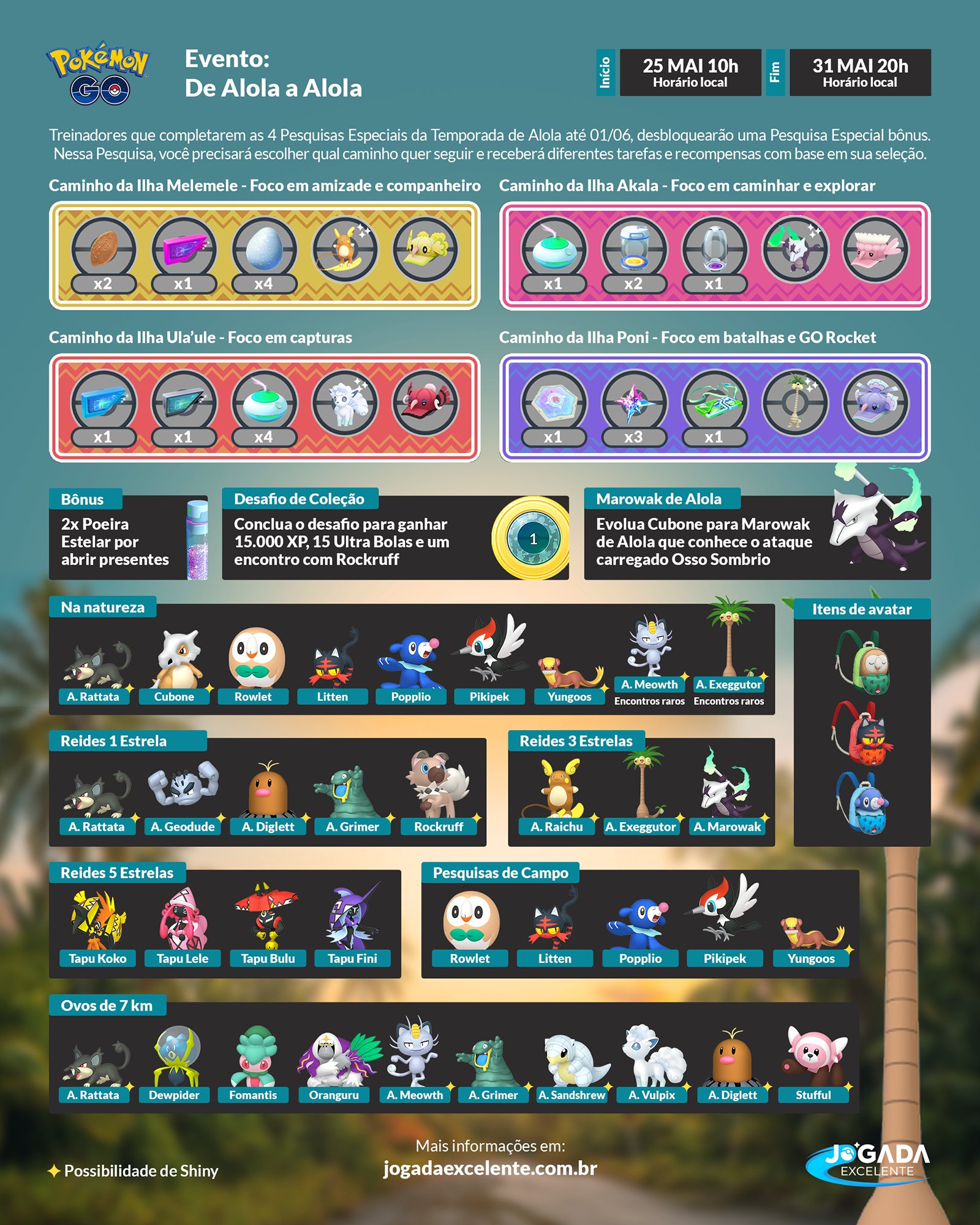 Jogada Excelente on X: Pokémon GO: Amanhã começa o evento