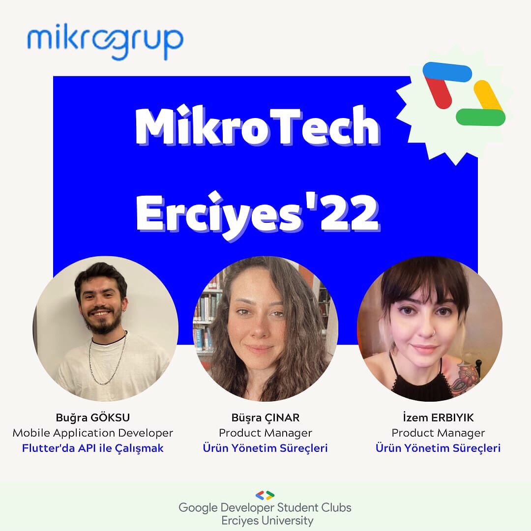 gdscerciyes's tweet photo. Mikrogrup ekibiyle birlikte yeni teknolojiler, sektöre ve şirket süreçlerine dair konuşacağımız MikroTech Erciyes’22 yüz yüze etkinlik ile karşınızdayız. Etkinlik aralarında olacak kahootlar ile 500₺'lik Trendyol kuponu verilecektir. 
Tarih:26 Mayıs 11:30
https://t.co/5gpBkSXgHx https://t.co/E2VFpggZB5