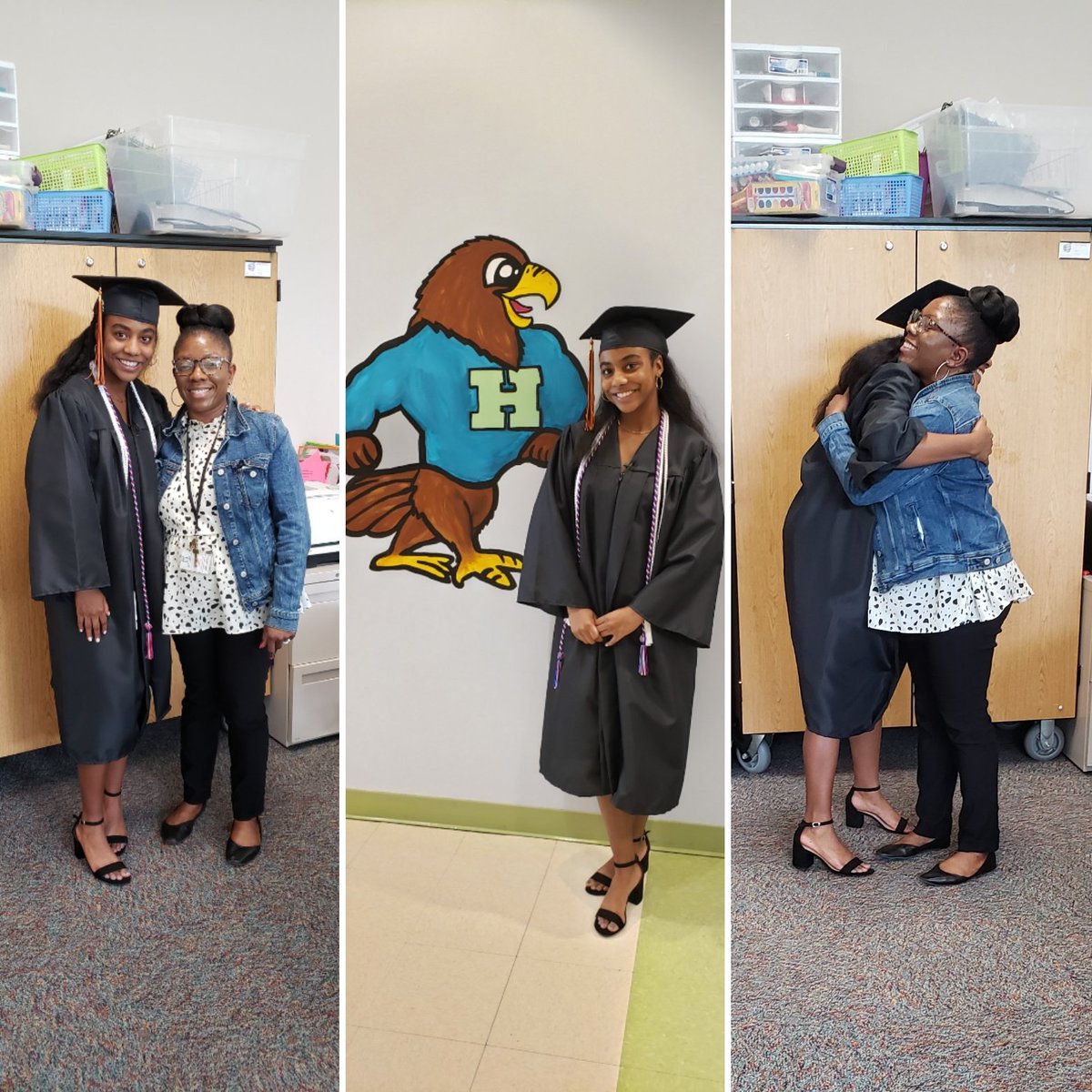Former HARES student &amp; <a href="/FuquayVarinaHS/">Fuquay-Varina HS</a> grad Alexis Jerome surprises her 2nd grade teacher Ms. Smith to thank her for the impact she made in her education. "She was a role model for me. I saw someone who looked like me &amp; she encouraged me along the way." #HawksSoar