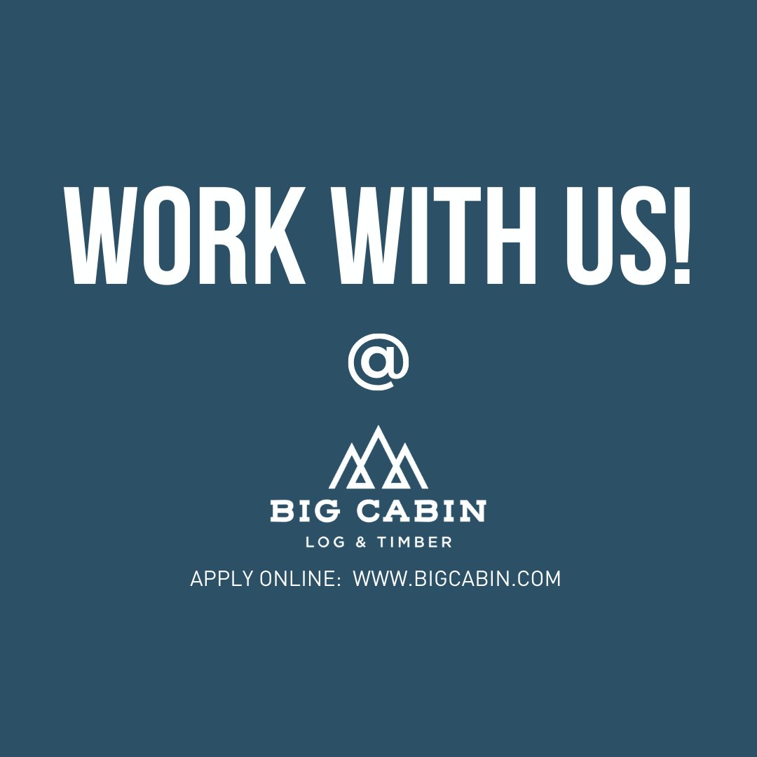 logs_big's tweet photo. Our family at Big Cabin is growing!
Work with us: https://t.co/L56gso9D3E
.
.
.
#BigCabin #hiringnow #jobopportunity #HIRING #hiringalert #careeropportunities #career #careergoals #careers #GeneralLabor #planerman #loghandcrafters #apprentice https://t.co/DBr6l1LJtz
