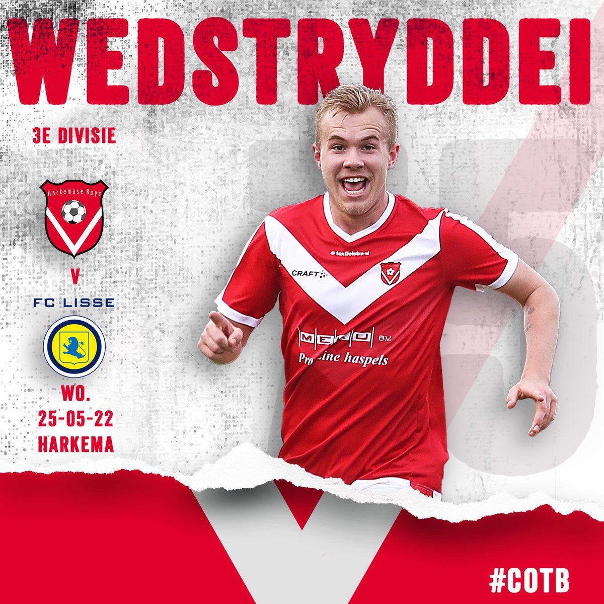 HarkemaseBoys's tweet photo. WEDSTRYDDEI! 🔴⚪️

⚽️ Harkemase Boys v @FCLisse
🏟️ Sportpark De Bosk
🏆 Derde divisie
🕝 20:00 uur
📱 #harlis https://t.co/e1lJQxvTsN