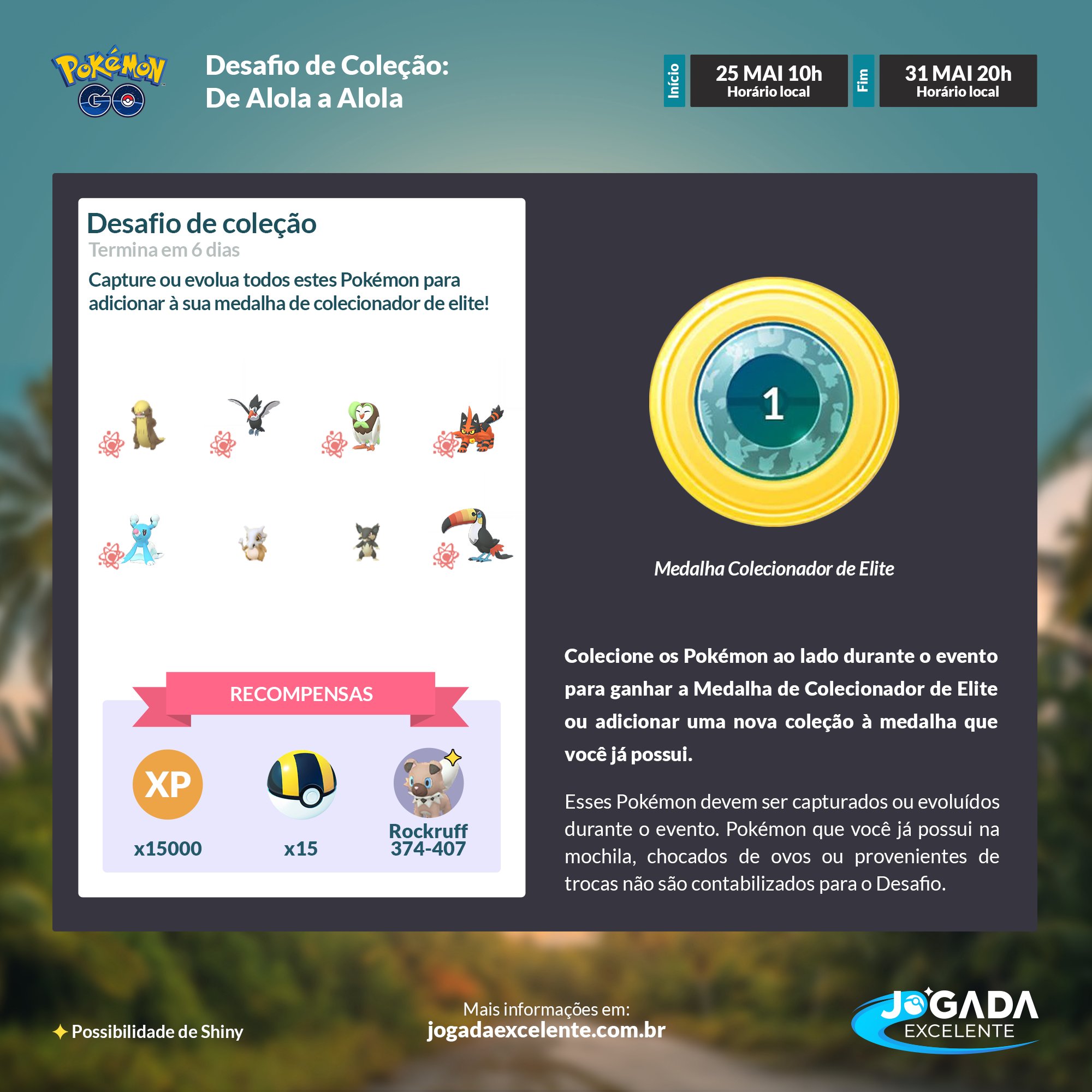 Pokémon GO' terá evento dedicado a região de Alola