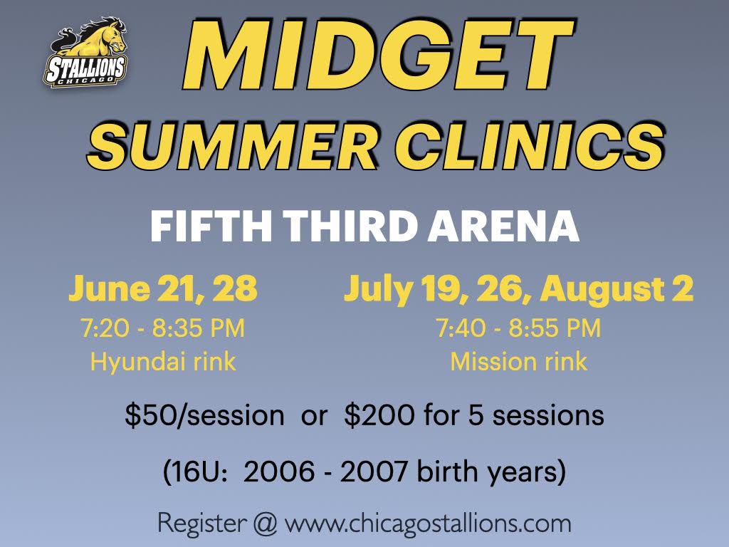 ChgoStallions's tweet photo. We’ve got some fantastic hockey (Midget level) clinics coming up this summer! register https://t.co/EXXtV5HjxU #chicagohockey #hockeyinchicago https://t.co/imTcDBRMqD
