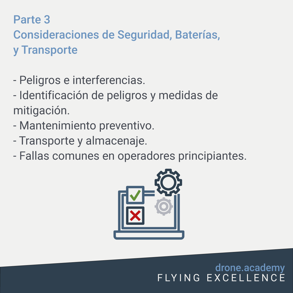 DronesAcademy's tweet photo. ¿Qué es lo que veremos en nuestro #Curso de Vuelo de #Drones? ¡Aquí el temario! 🚀

#droneacademy #dji #clases #cdmx #gdl https://t.co/pq7lgL25SG