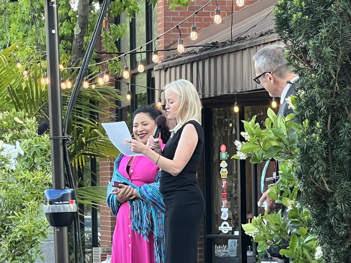 Sackett4Sup2022's tweet photo. State of the City event last was phenomenal. Mayor Kate’s ‘State of the City’ speech dug deep into values, @Samantha Ramirez was aptly awarded the Citizen of the Year. 300 people at a Monday night street party, with food from IL Davide, was a night to remember. https://t.co/t6rGG2BGJS