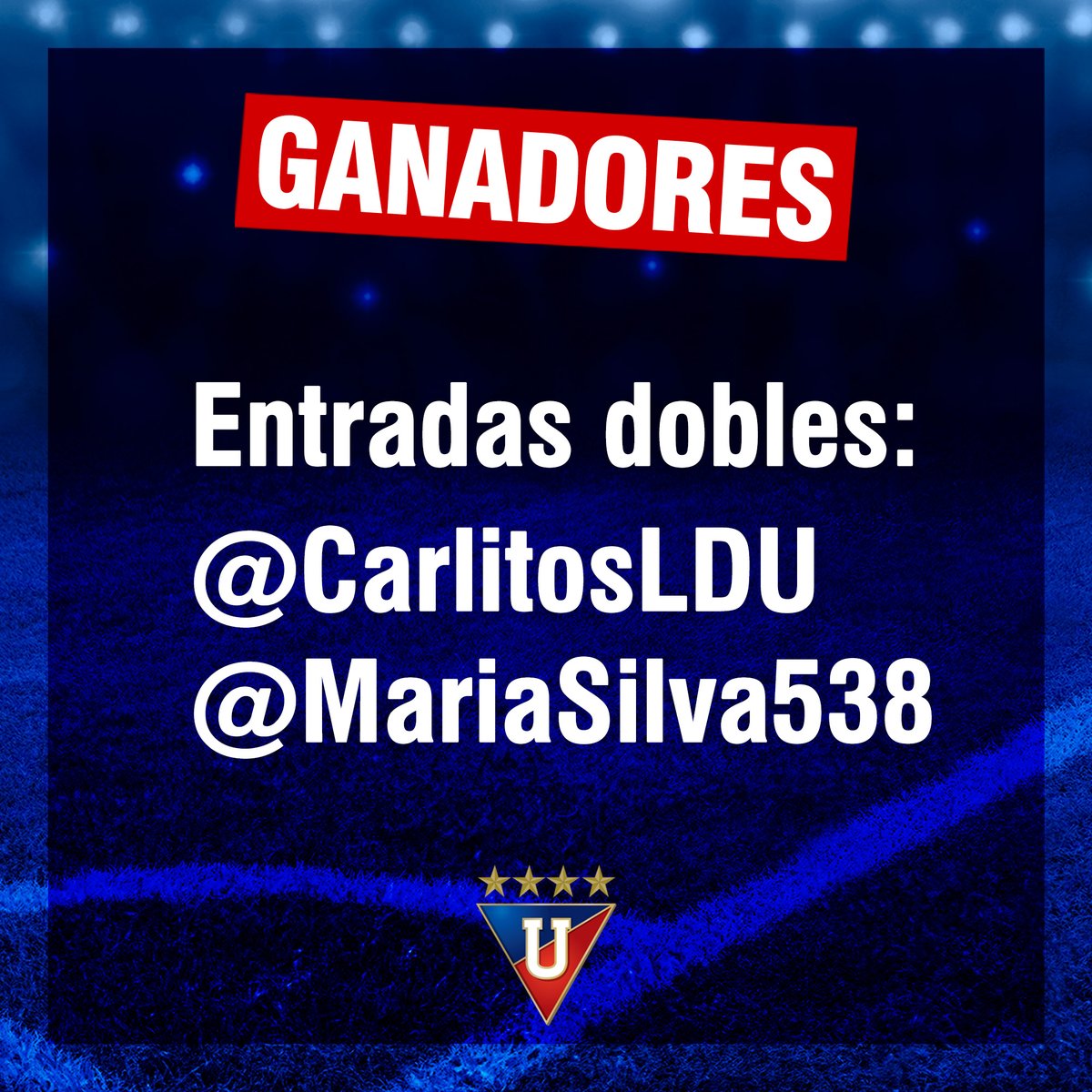 ¡Ellos compartieron su alineación creada en la #LDUApp y ganaron entradas dobles para el partido #LDUvsACG de esta noche!

¡Felicitaciones <a href="/CarlitosLDU/">Carlitos Cojitambo</a> y @MariaSilva538 👏!