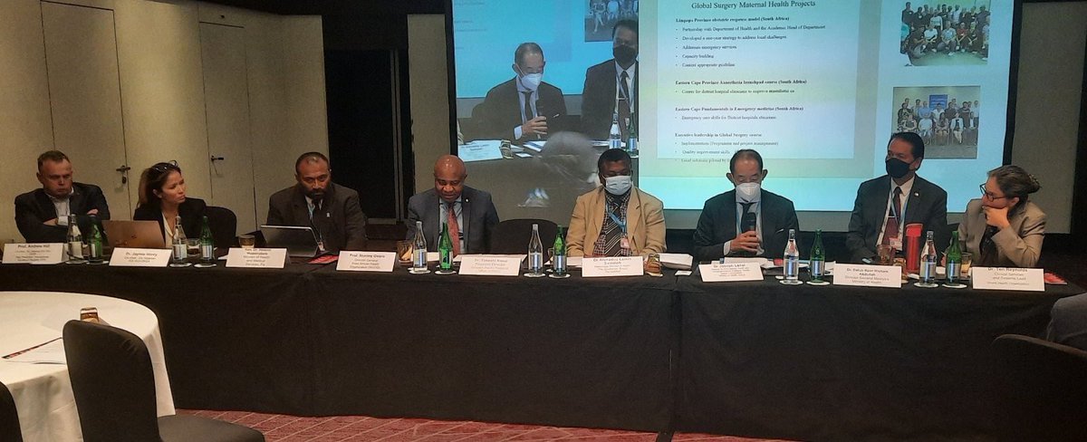 JaymieClaire's tweet photo. Momentum is building @WHO with global surgical leaders @Nadokoulu @MohGambia @takeshi_kasai @sokolo12 @DGHisham in one table talking about #globalsurgery #surgicalequity #surgicalaccess #qualitysurgery. Humbled. @DrTedros @pahowho @theG4Alliance https://t.co/MyTdg00JJS