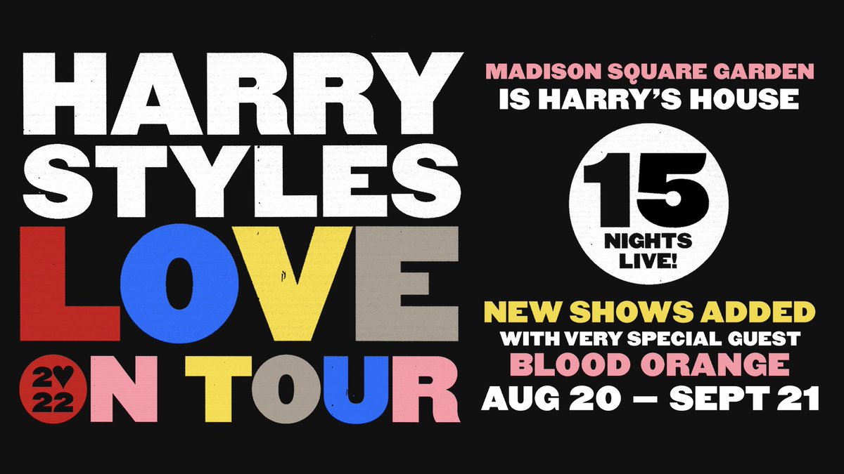 DUE TO OVERWHELMING DEMAND: The Garden will now be Harry’s House for 15 Nights Live from Aug 20 - Sept 21!   More info: go.msg.com/HarryStyles