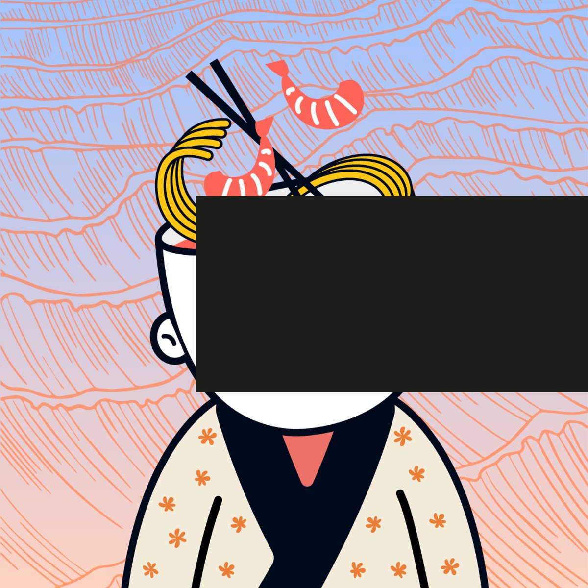 _cryptoatelier_'s tweet photo. Sneak-peek 7/9 of our 🍜 Noodles 🍜 #NFT Collection. 
Like, retweet and tomorrow with the second-last piece of the puzzle we’ll be announcing our first GIVEAWAY!

#CryptoAtelier #NoodlesNFT #CronosChain #Cro #Crofam https://t.co/Me8zbIcOHd