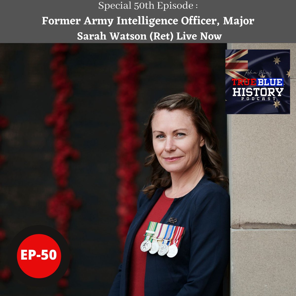 TrueBlueHistory's tweet photo. Latest Podcast LIVE Now with Former Army intelligence Officer Major Sarah Watson available on all podcast platforms. https://t.co/8G7i0z4eWX