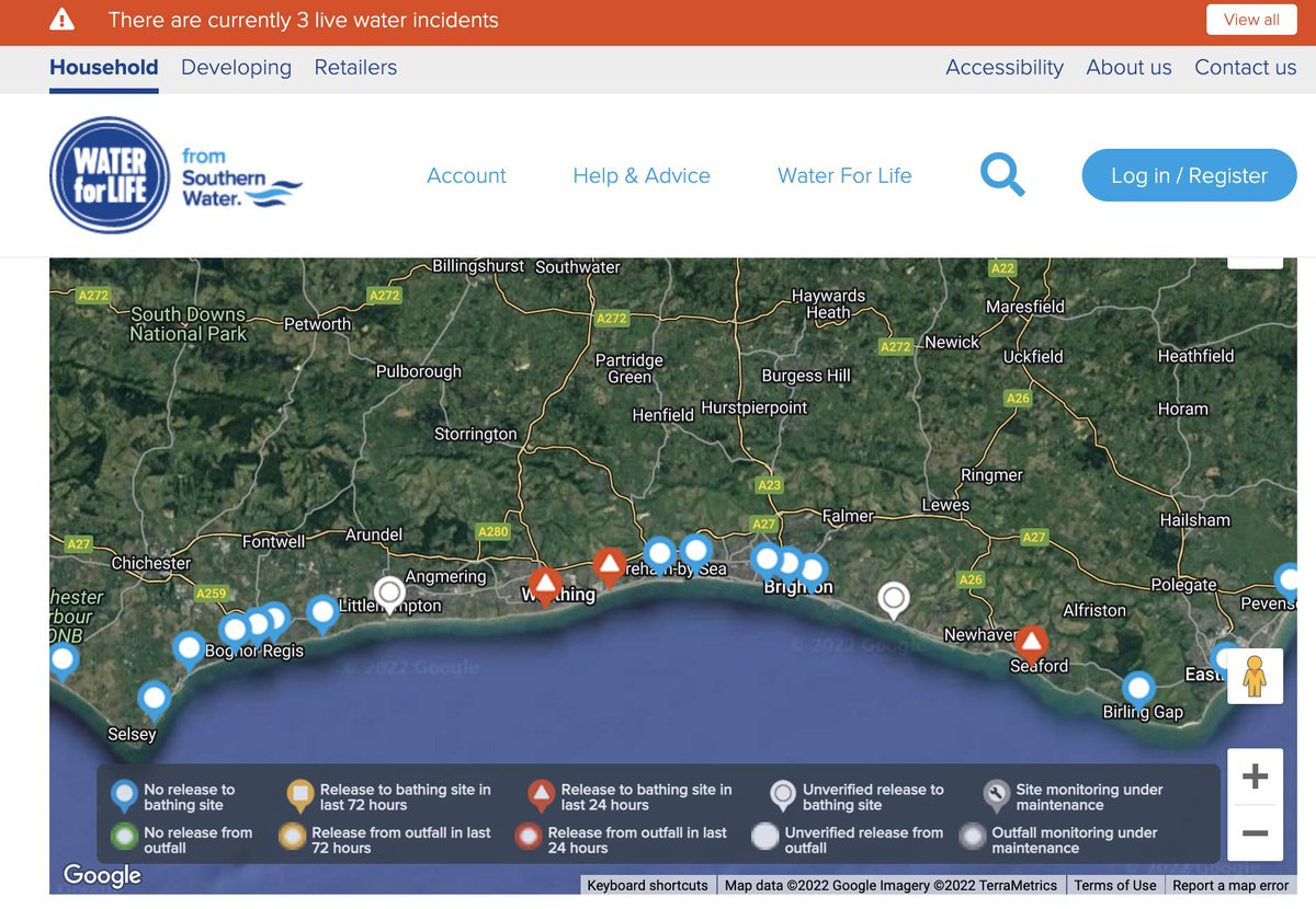 vicki4labour's tweet image. It's really sad to see not one but two 'Releases' into #Worthing sea this evening. I imagine the heavy rain is to blame(?!). @SouthenWater please invest in better, rain-proof infrastructure and monitoring equipment to stop this.🌊
#CleanSeasPlease