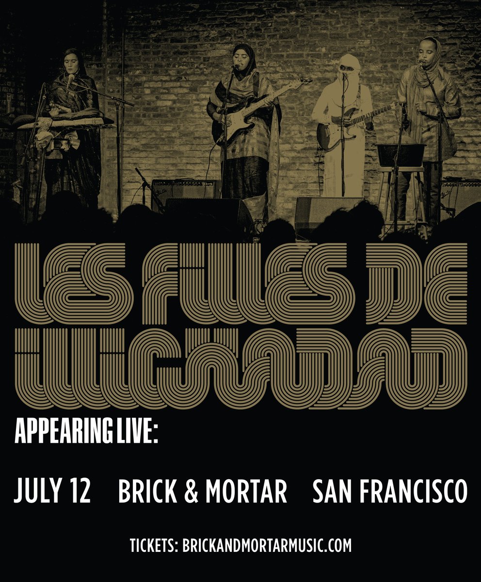On sale tomorrow at 10AM! African band <a href="/illighadad/">Les Filles de Illighadad</a> from Niger, will be playing in SF for the first time in July! 

TICKETS: bit.ly/3wK3fRD