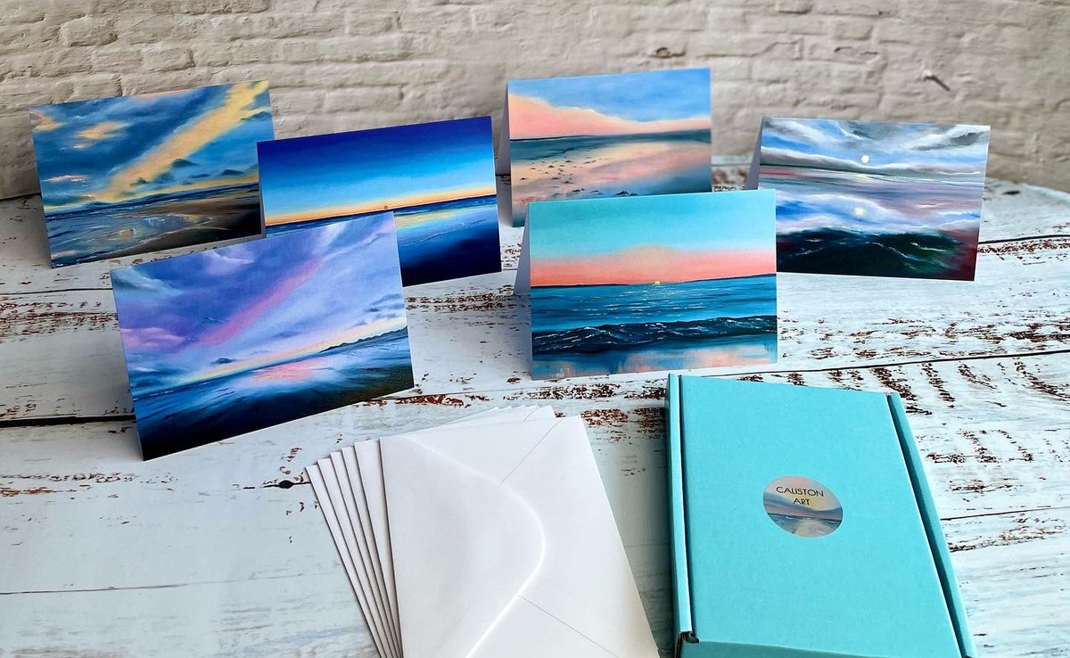 CalistonArt's tweet photo. New Sunrise &amp; Sunset greetings cards now available. A gift boxed set of 6 👉https://t.co/b3ymAHpmdH https://t.co/aoitG27FeA