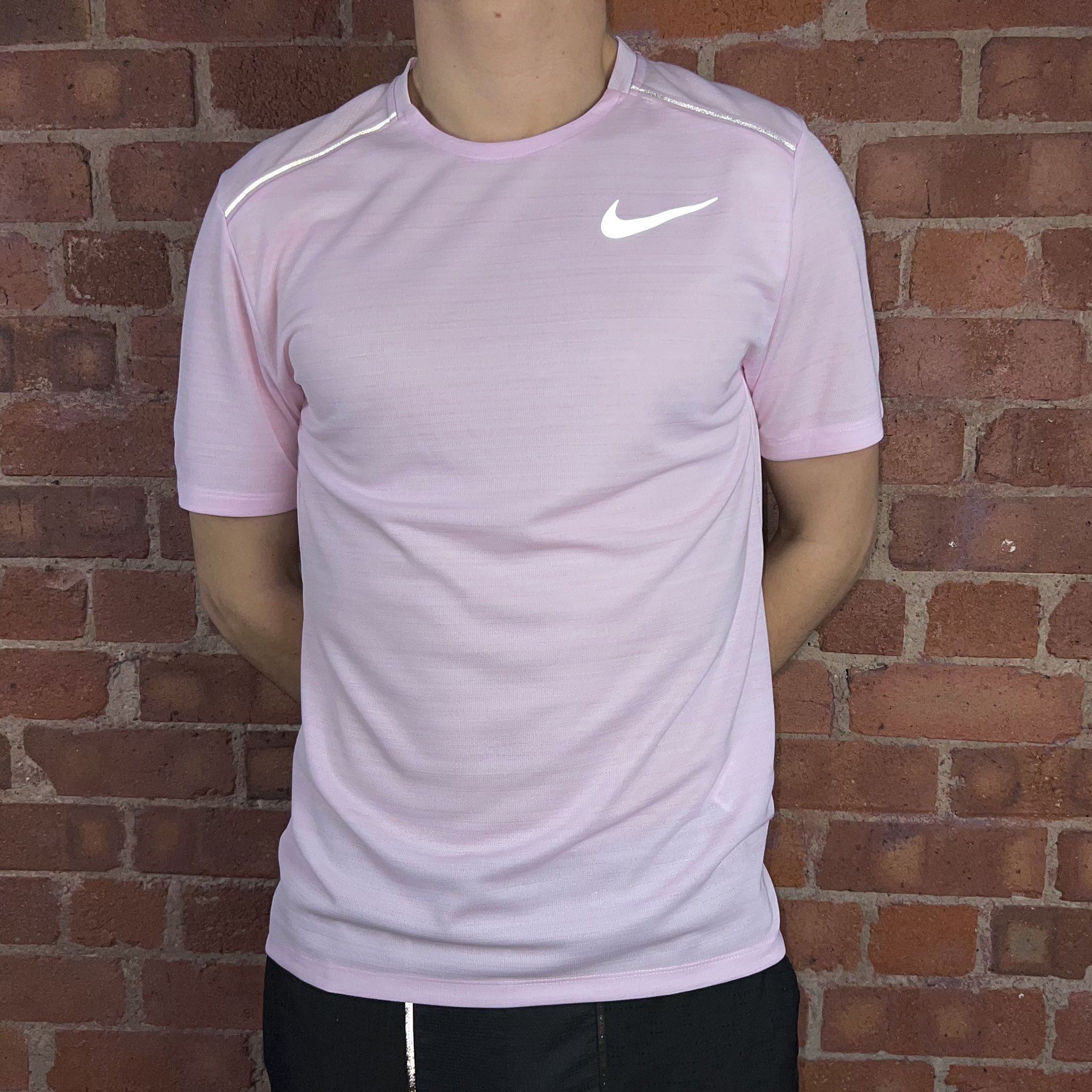 nike miler pink top