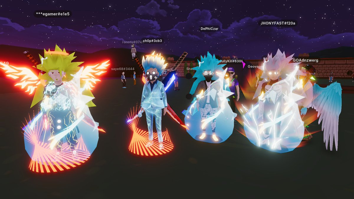 Standing amonst the greats! <a href="/LoganPielaet/">DarganBradlock</a> <a href="/ch0pkins/">ch0p</a> <a href="/kumegamer/">🎀Kumegamer🎀</a> <a href="/DePhiCzar/">DePhiCzar</a>  vibing out at <a href="/WonderZoneGames/">WonderZone</a> WonderMine ! The Metaverse - <a href="/decentraland/">Decentraland</a> 

Join us -> play.decentraland.org/?realm=dg&posi…