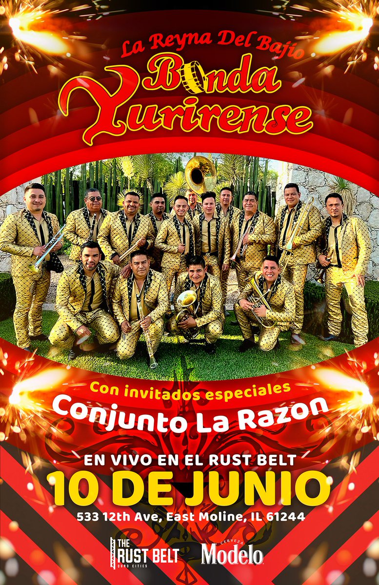 🔊 New show announcement 🔊
Banda Yurirense with special guest Conjunto La Razon

🗓️ --> Friday, June 10
🎫 --> bit.ly/TRBBandaYurire…