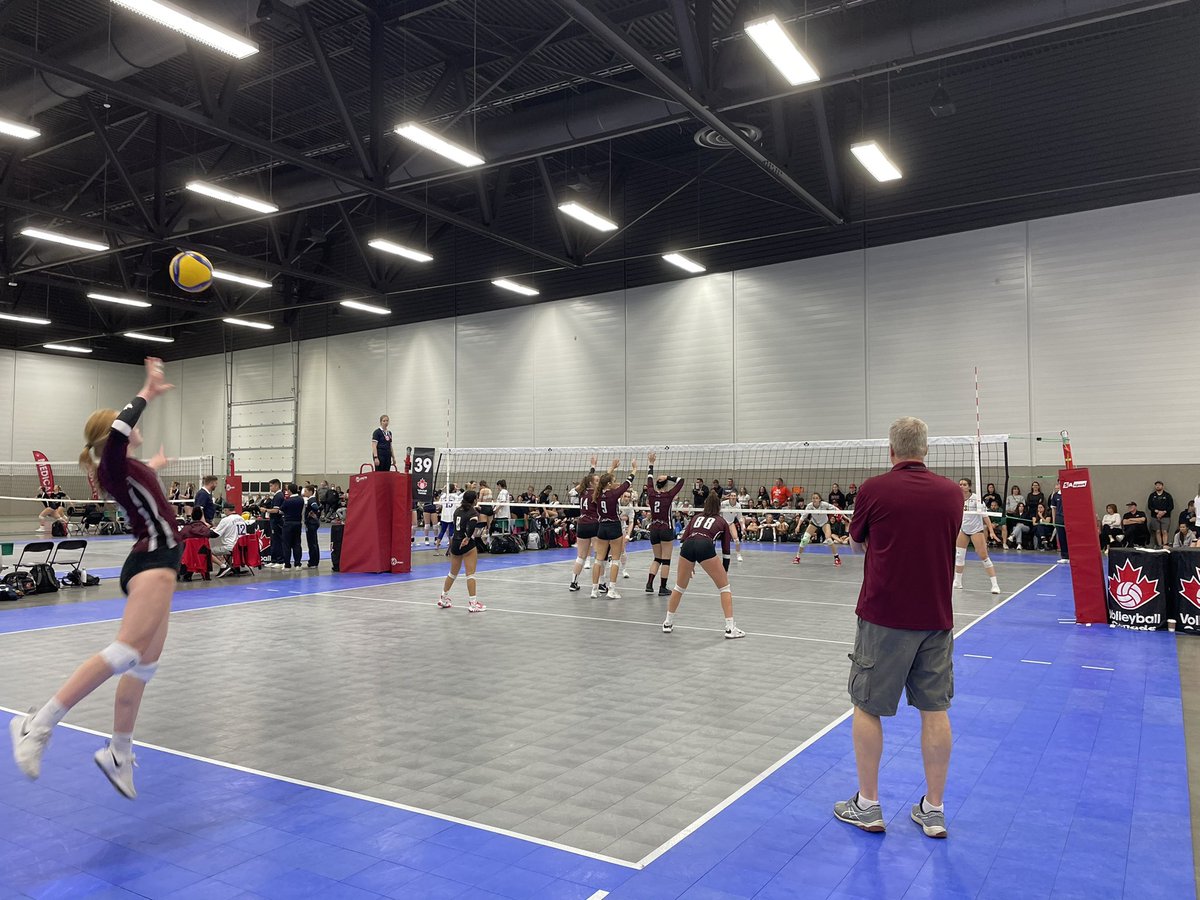 TerryJCooke's tweet photo. My ❤️ be still! This team just doesn’t quit! 3 set win over an incredible Alberta Panda team and @VolleyballMVC 18U Everest Team will play for the National Championship later today! #Climbhigher #GoMVC #HamOnt https://t.co/IAZSSIs12h