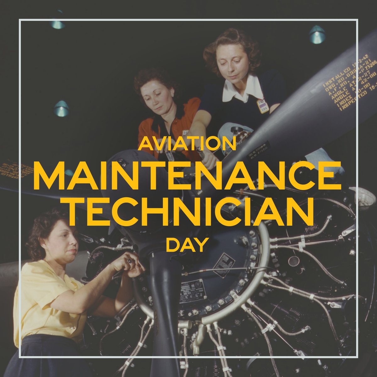 On #AviationMaintenanceTechnician Day, TVC salutes the hardworking technicians who keep our fighting forces aloft every day and those whose steadfast work kept historical legends like Alfred A. Cunningham, Pappy Boyington, Butch O’Hare, and Nancy Love in the air!