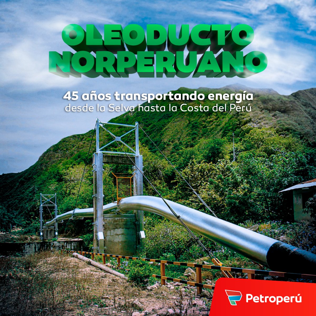 petroperu_sa's tweet photo. Un 24 de mayo de 1977 inició operaciones el #OleoductoNorperuano. Hoy, en su 45 aniversario, saludamos a nuestros trabajadores y ratificamos nuestro compromiso de promover la seguridad energética del país. #SomosPetroperú https://t.co/bJPkb2wL7r