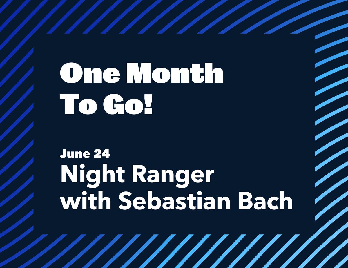 Only a month to go until Night Ranger and Sebastian Bach are live in downtown Toledo! 
General admission tickets are only $20! VIP $55. Buy now at promedicalive.com
